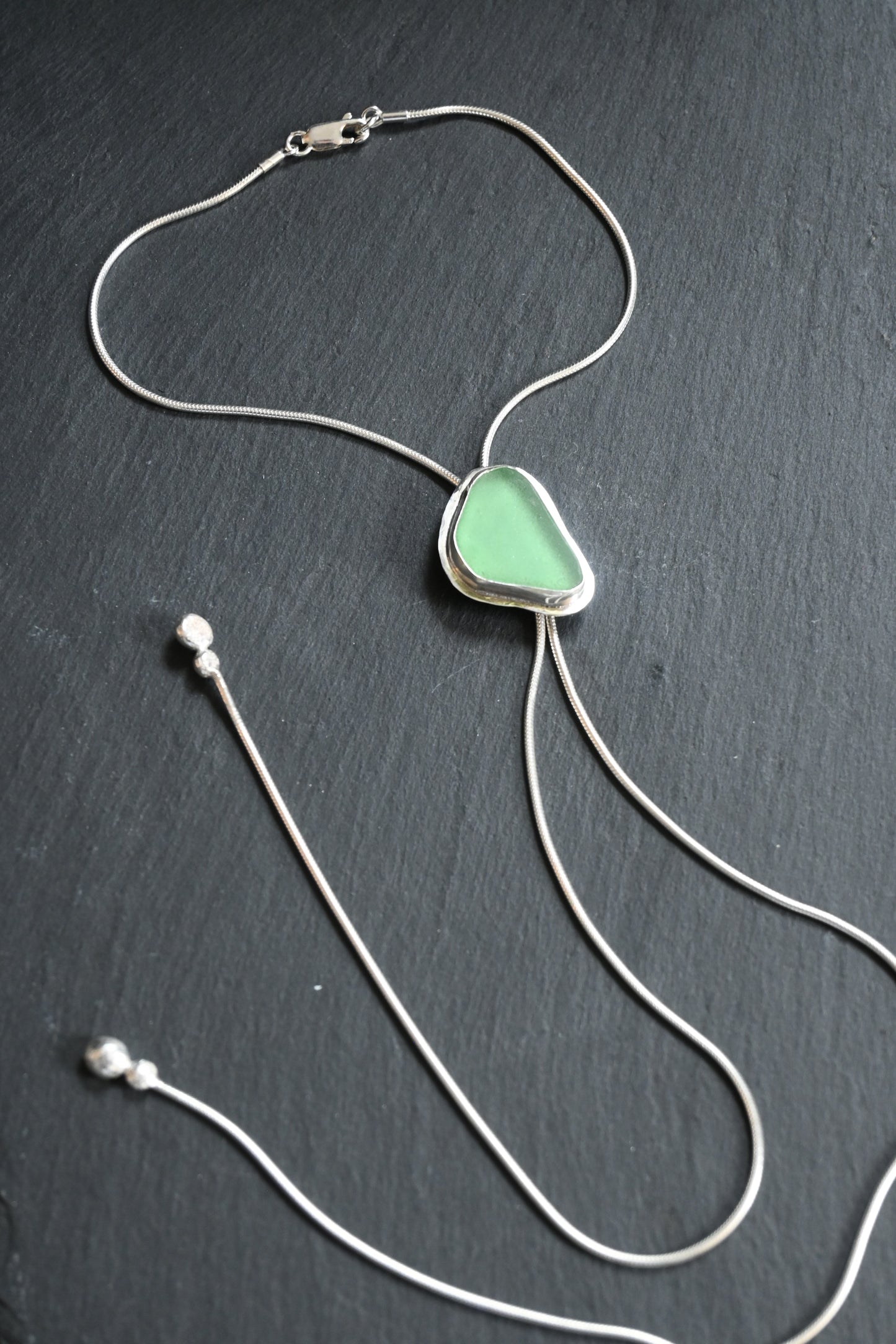 Sea Glass Bolo Tie