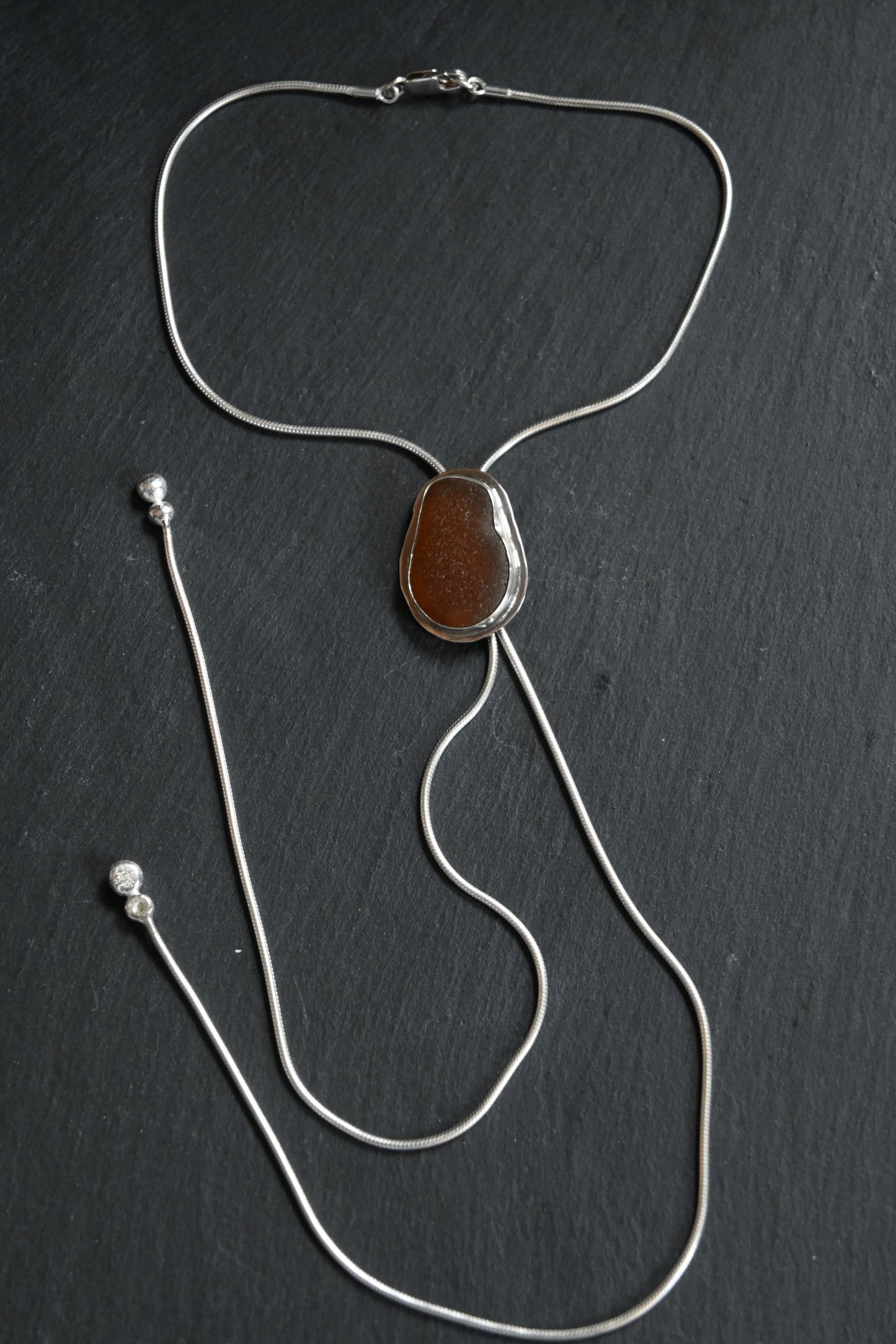 Sea Glass Bolo Tie