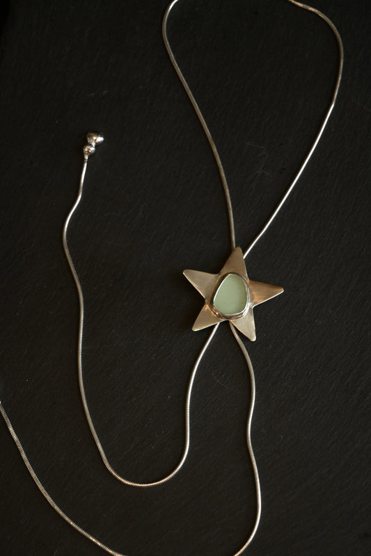 Sea Glass Star Bolo Tie