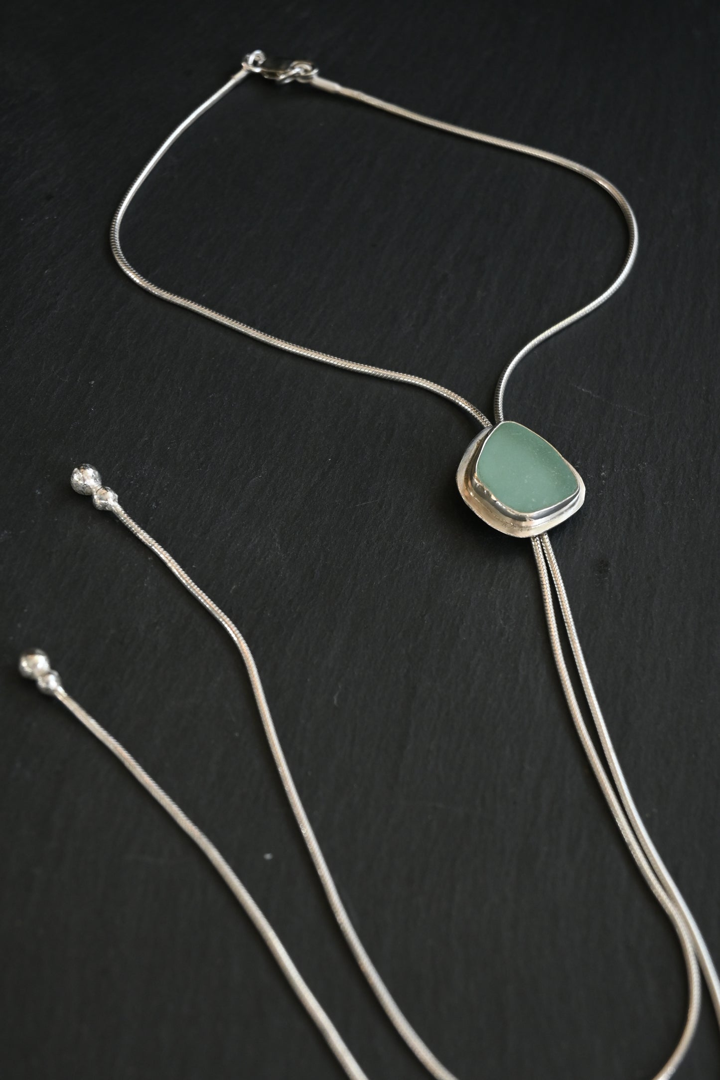 Sea Glass Bolo Tie