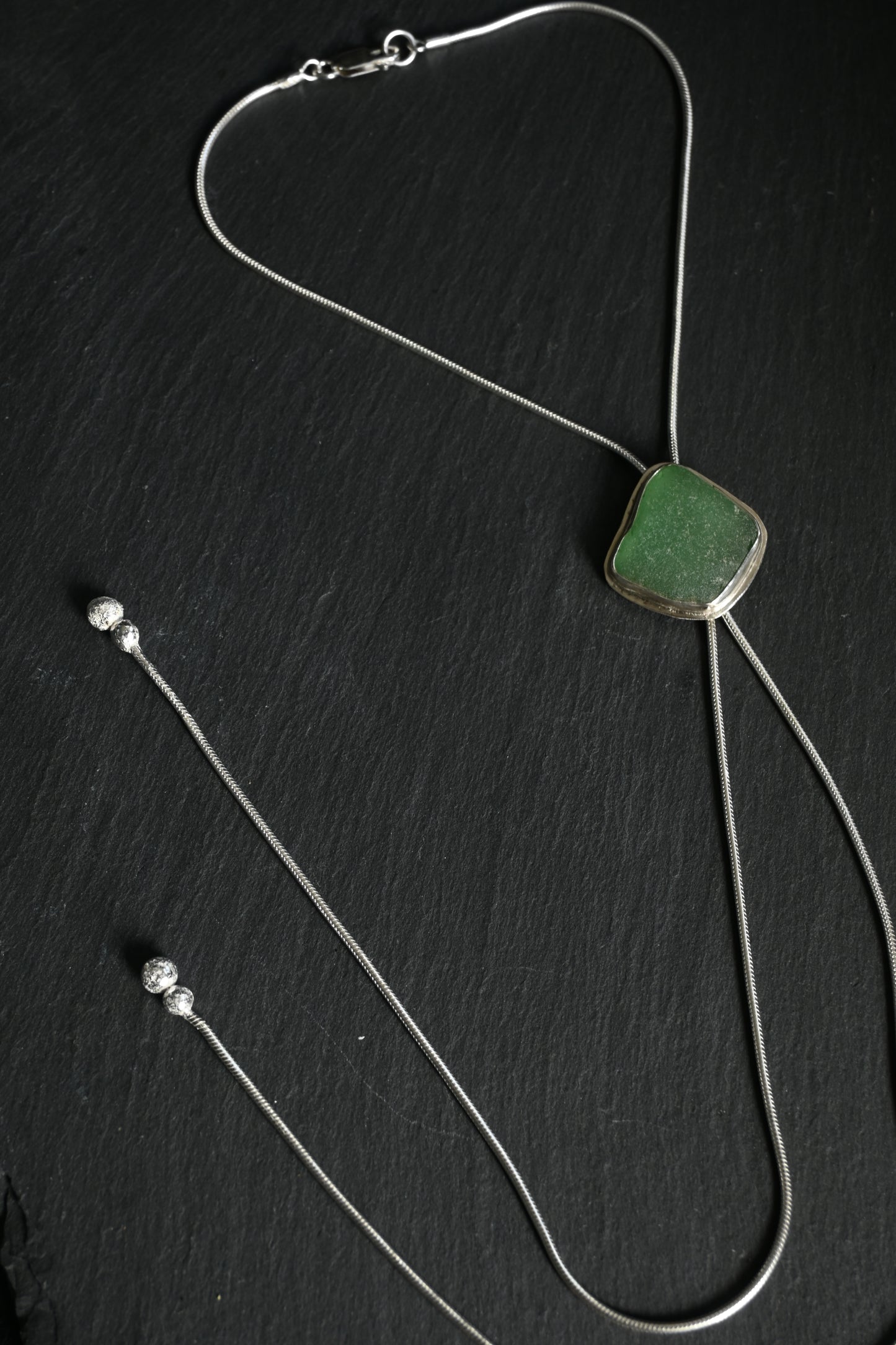 Sea Glass Bolo Tie