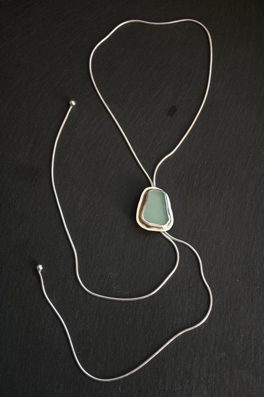 Sea Glass Bolo Tie