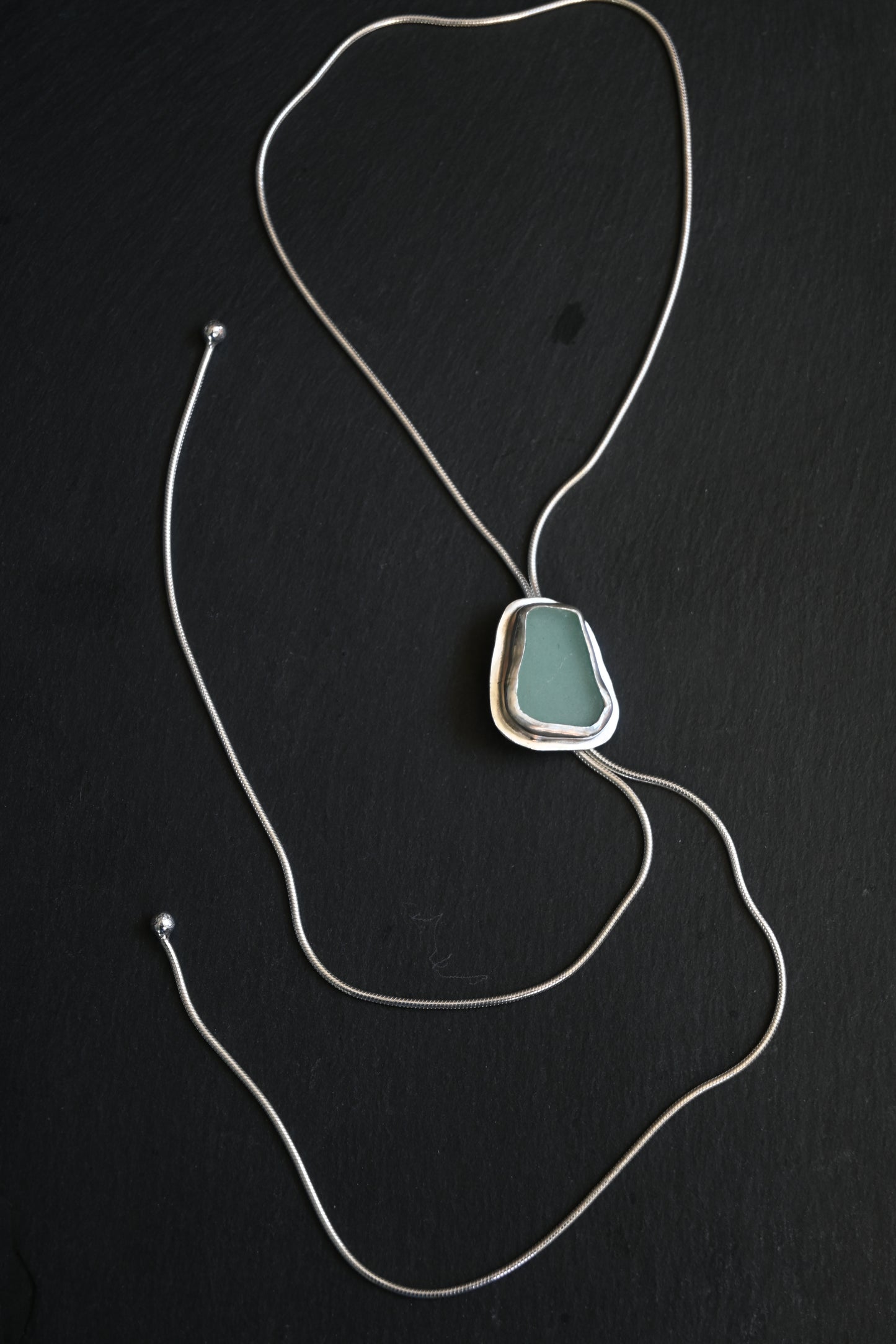 Sea Glass Bolo Tie