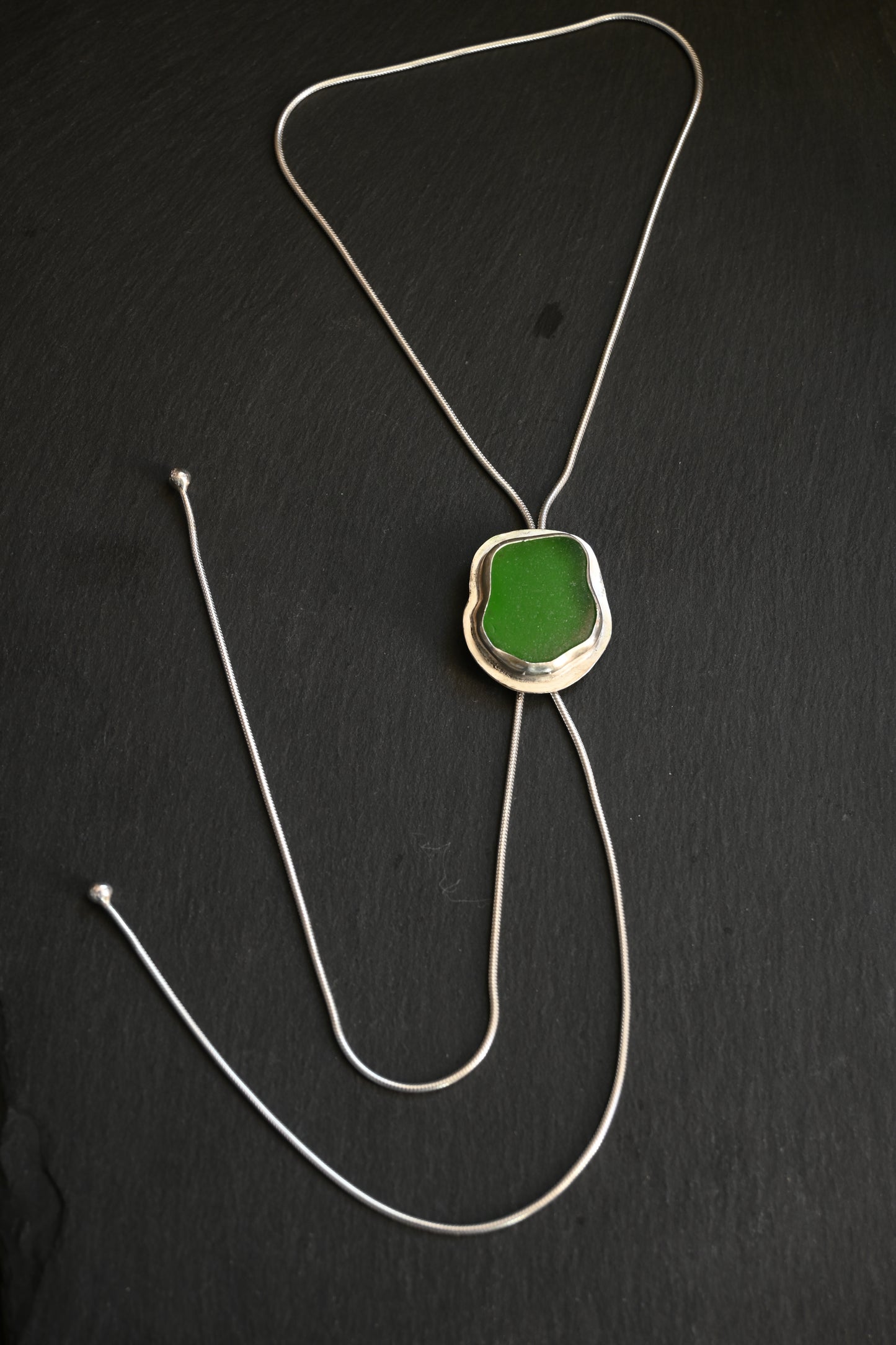 Sea Glass Bolo Tie
