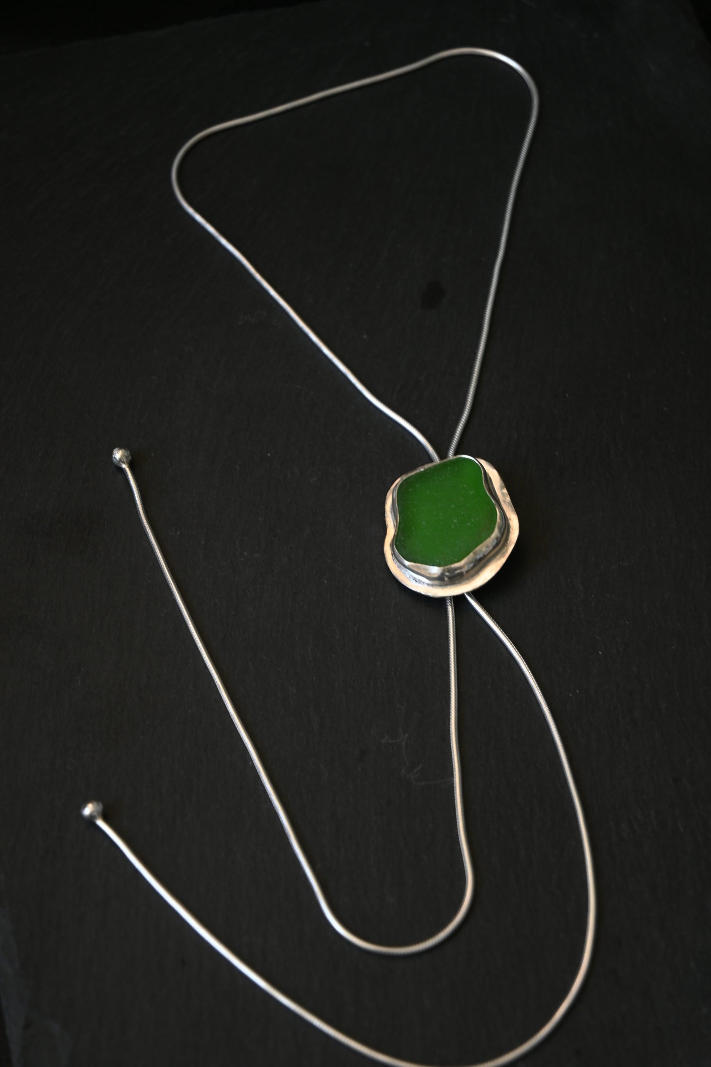 Sea Glass Bolo Tie