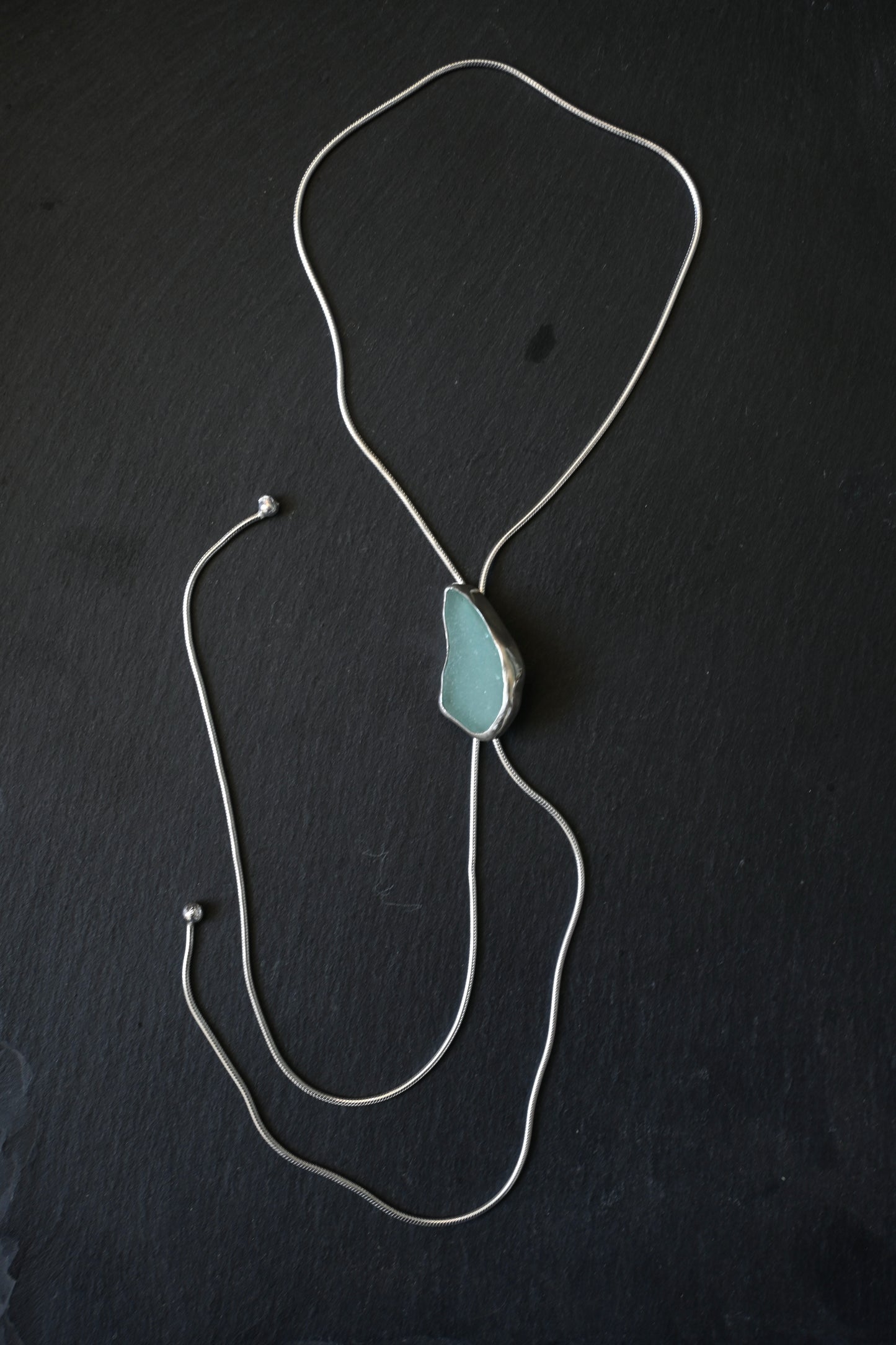 Sea Glass Bolo Tie