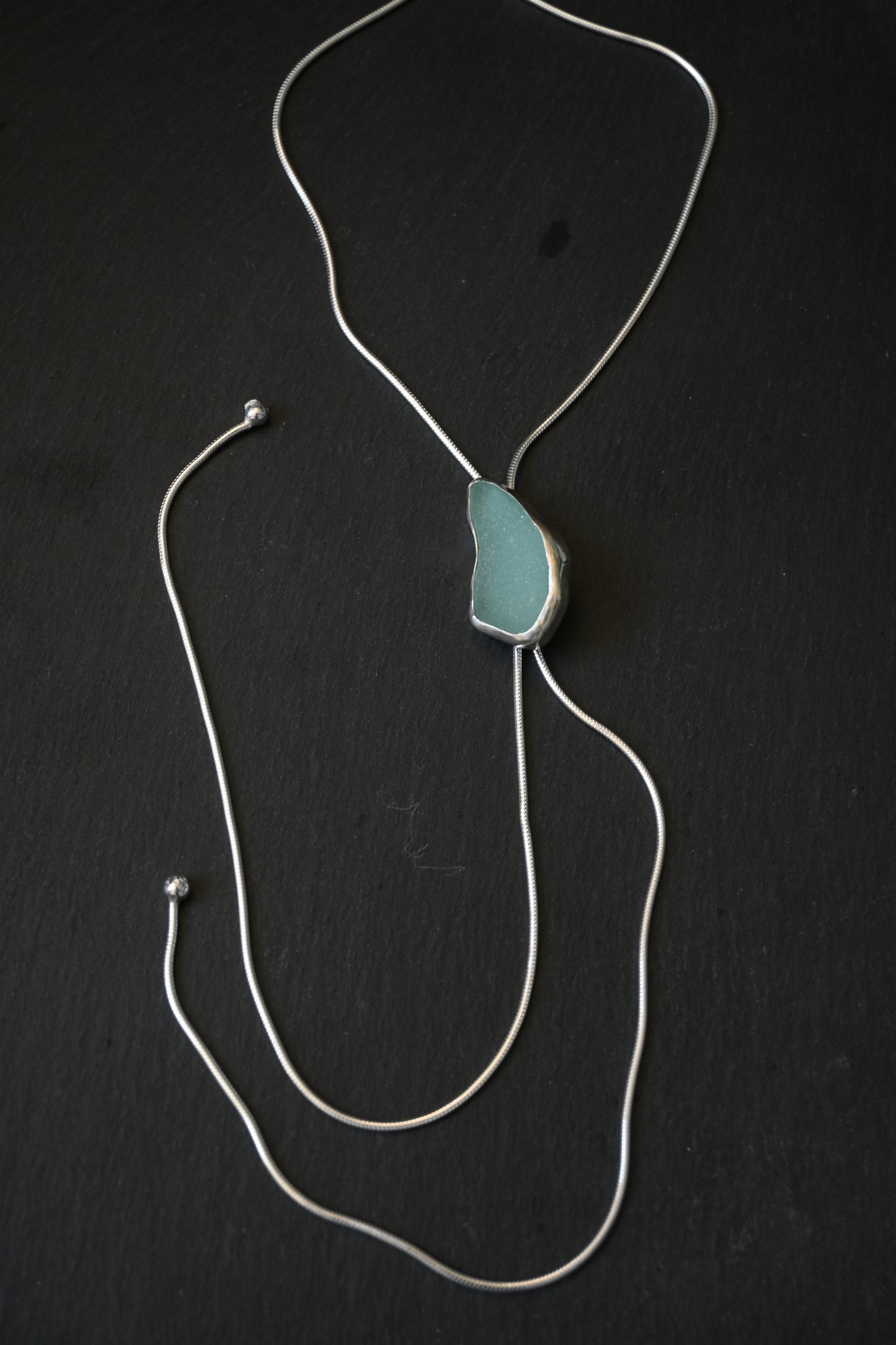 Sea Glass Bolo Tie