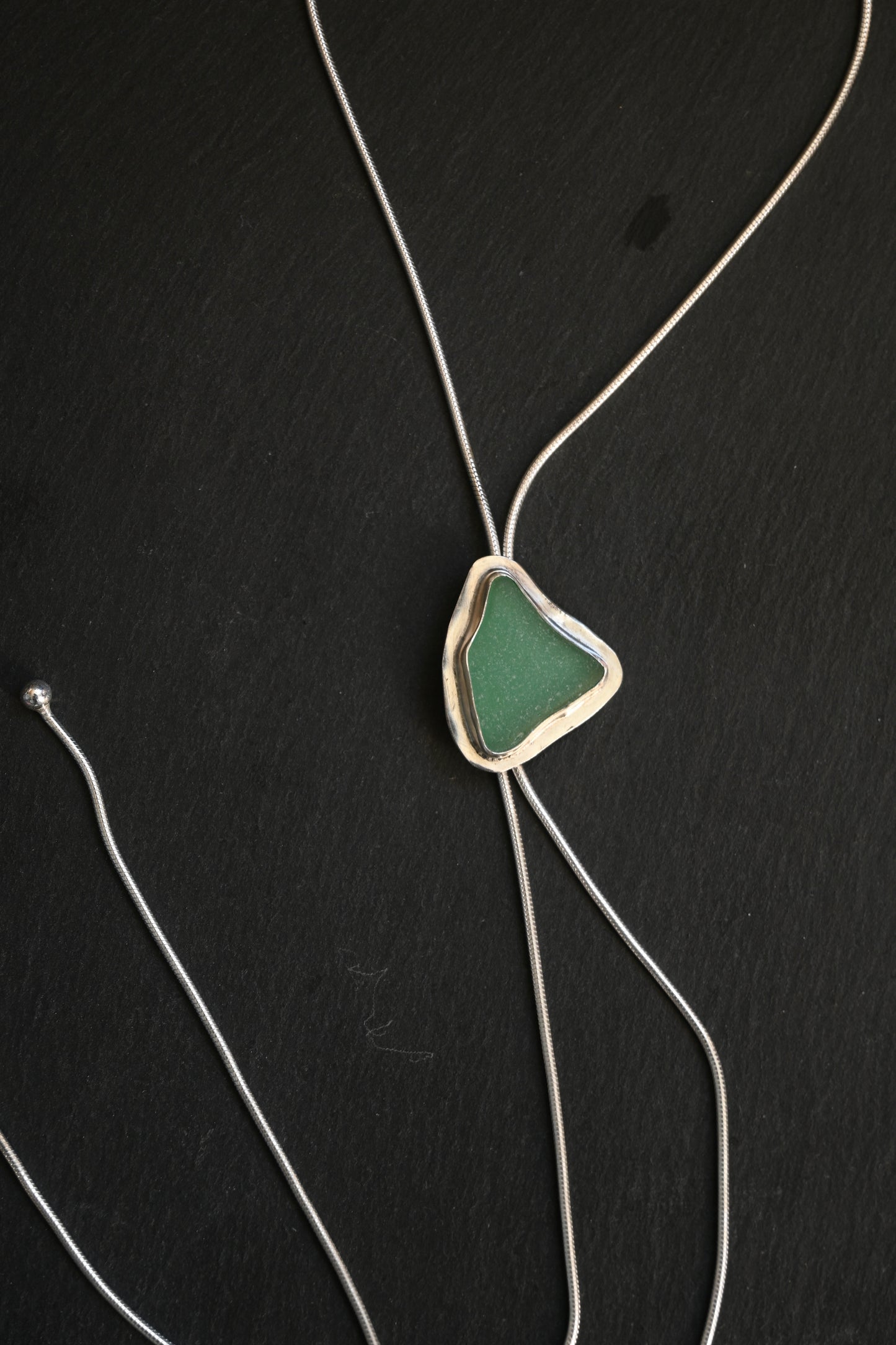 Sea Glass Bolo Tie