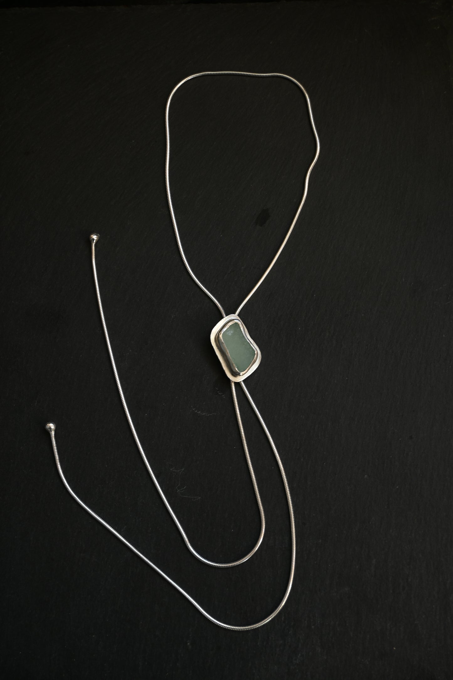Sea Glass Bolo Tie