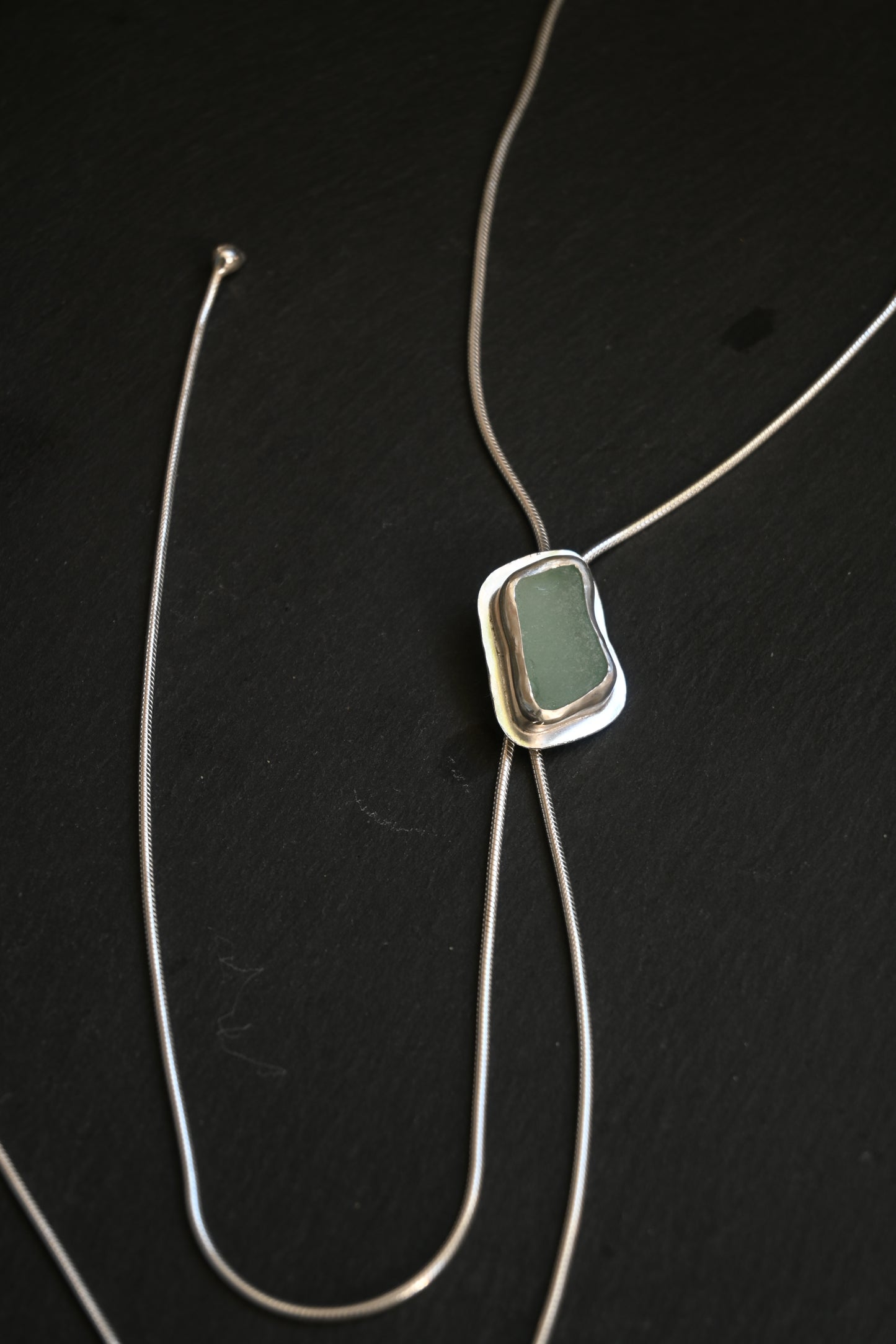 Sea Glass Bolo Tie