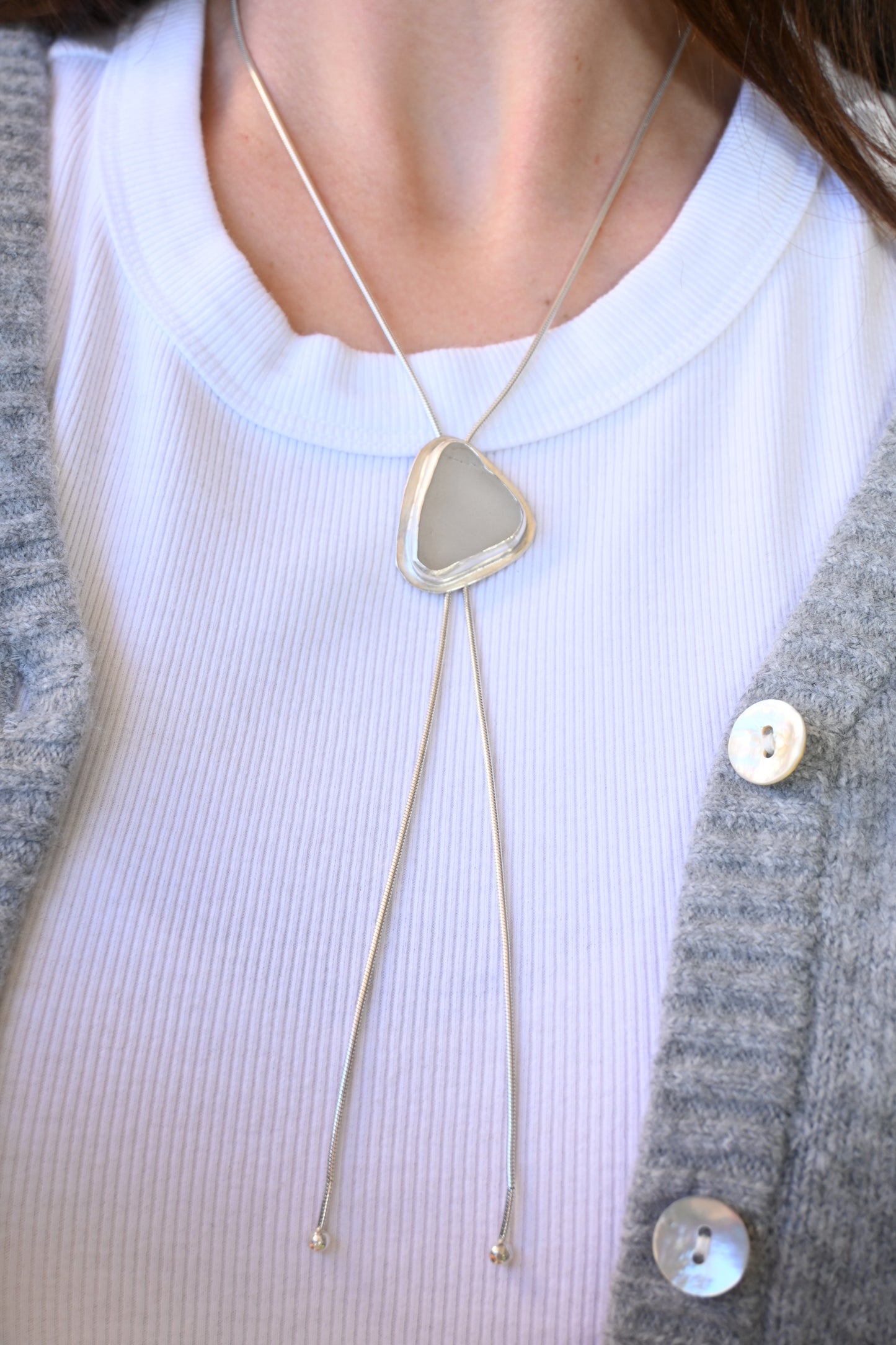 Sea Glass Bolo Tie