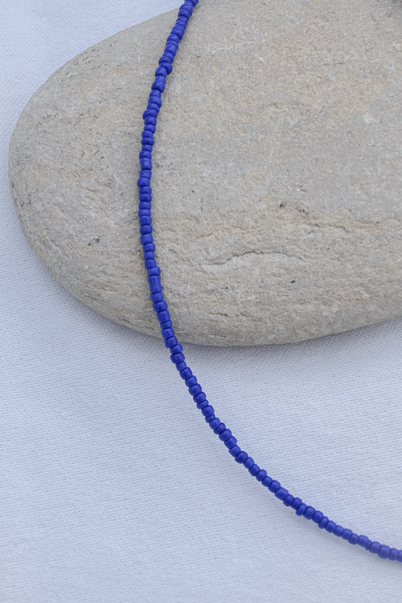 Dark Blue Beaded Necklace