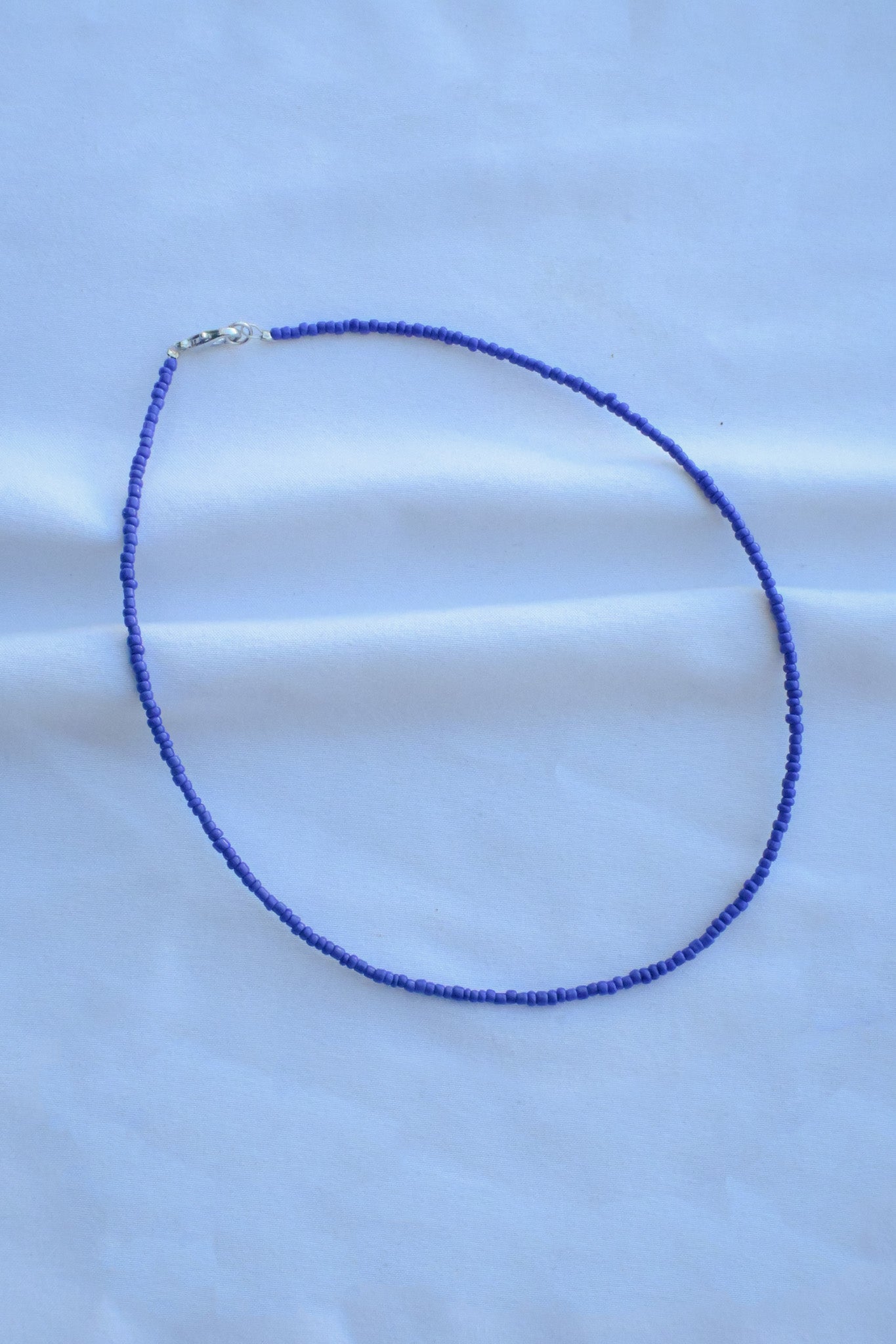 Dark Blue Beaded Necklace